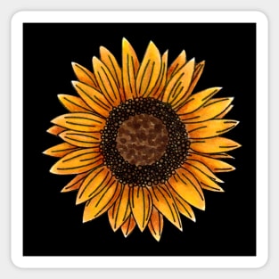 Hand drawn Sunflower Art Sticker